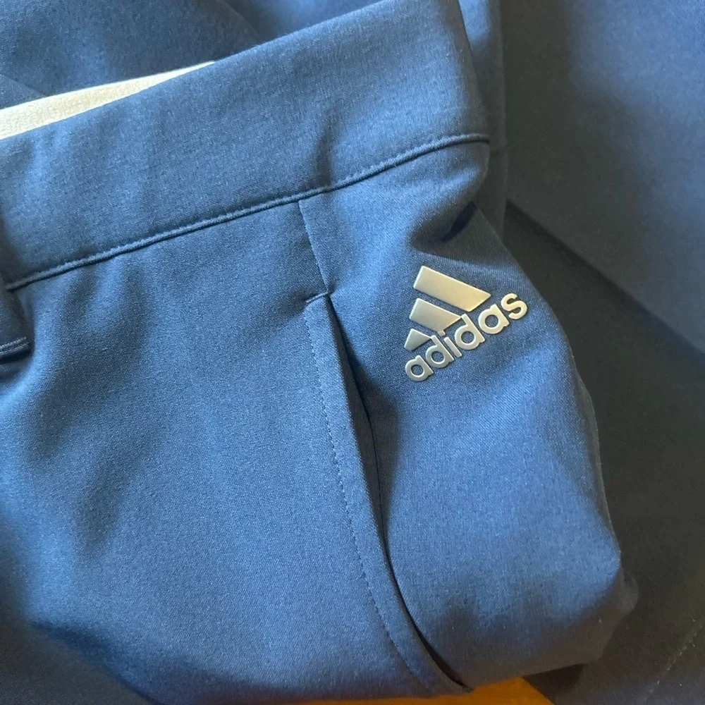 Adidas Golf Pants Blue Performance Lightweight 36X32